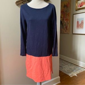 J CREW Colorblock Cotton Zip Dress